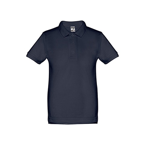 ADAM KIDS. Bavlněné polo tričko s krátkým rukávem pro děti (unisex), modrá, 10