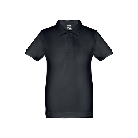 ADAM KIDS. Bavlněné polo tričko s krátkým rukávem pro děti (unisex), tmavě modrá, 10
