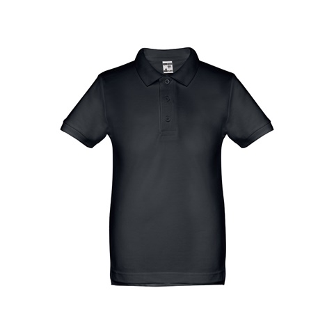 tmavě modrá ADAM KIDS. Bavlněné polo tričko s krátkým rukávem pro děti (unisex), tmavě modrá, 10