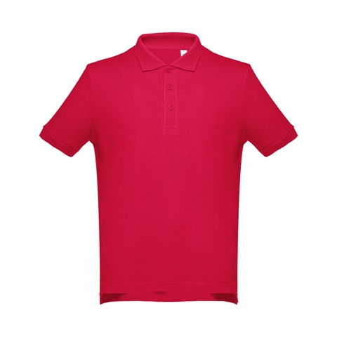 ADAM. Pánské bavlněné polo tričko s krátkým rukávem, červená, L
