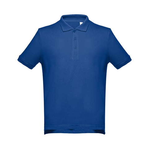 ADAM. Pánské bavlněné polo tričko s krátkým rukávem, královská modrá, L