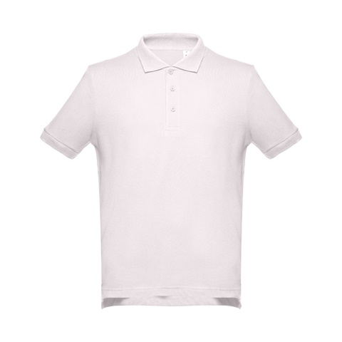 ADAM. Pánské bavlněné polo tričko s krátkým rukávem, pastelově růžová, L