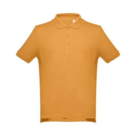 ADAM. Pánské bavlněné polo tričko s krátkým rukávem, tmavě žlutá, L