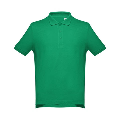 ADAM. Pánské bavlněné polo tričko s krátkým rukávem, zelená, L