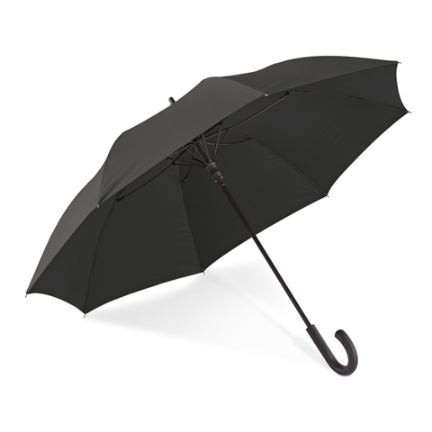 ALBERT. 190T pongee deštník s automatickým otevíráním, černá