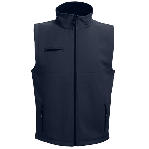 BAKU. Unisex softshellová vesta, námořnická modrá, 3XL