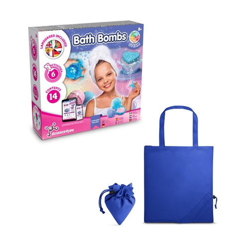 BATH BOMBS KIT V. Vzdělávací hra dodáváno se skládací dárkovou taškou 190T, královská modrá