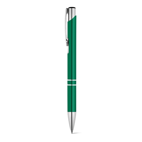 BETA. Hliníkové kuličkové pero s klipem, zelená