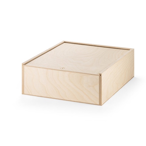 BOXIE WOOD L. Dřevěná krabice, tmavá přírodní