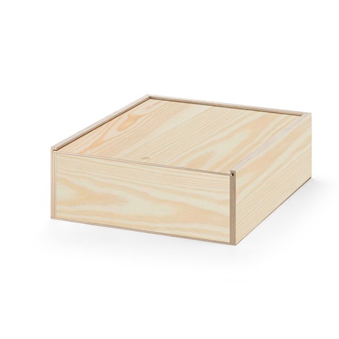 BOXIE WOOD L. Dřevěná krabice, tmavá přírodní