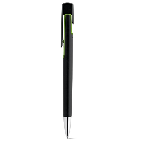 BRIGT. Kuličkové pero s kovovým povrchem, světle zelená