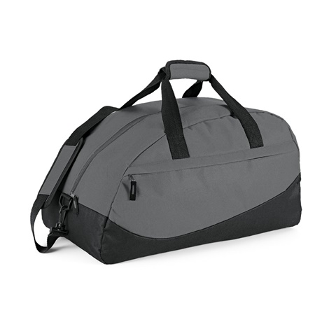 BUSAN. Sportovní taška z materiálu 600D, tmavě šedá