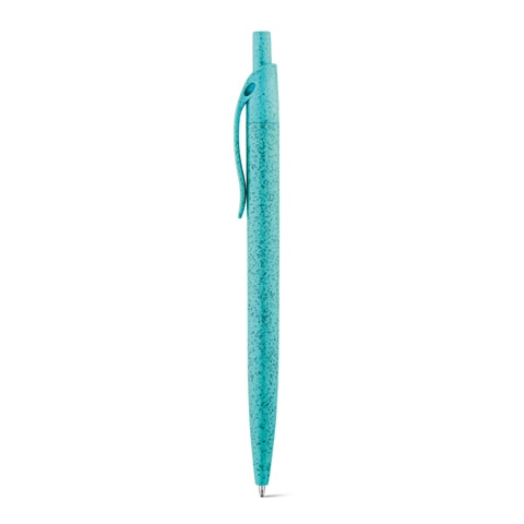 CAMILA. Kuličkové pero z pšeničné slámy a ABS, světle modrá