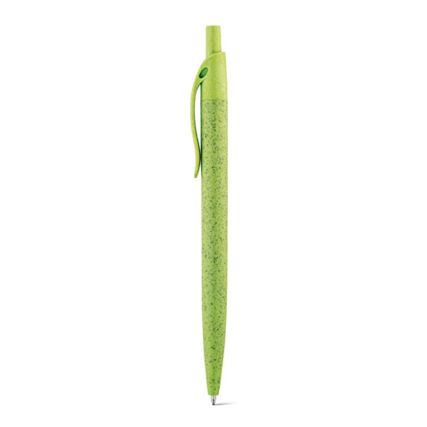 CAMILA. Kuličkové pero z pšeničné slámy a ABS, světle zelená