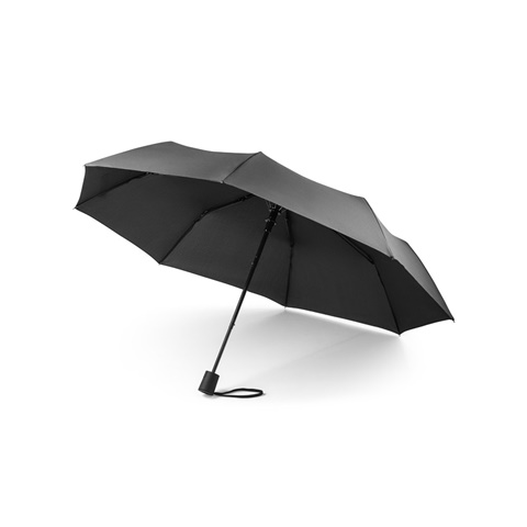CIMONE. Skládací deštník rPET s automatickým otevíráním, černá