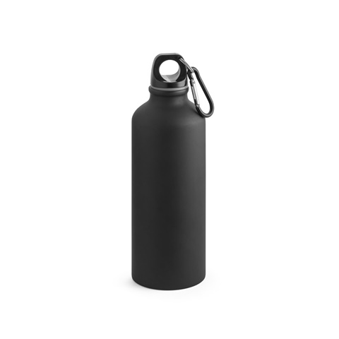 COLLINA. Hliníková láhev s karabinou 540 ml, černá