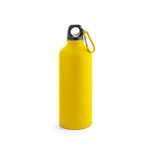 COLLINA. Hliníková láhev s karabinou 540 ml, žlutá