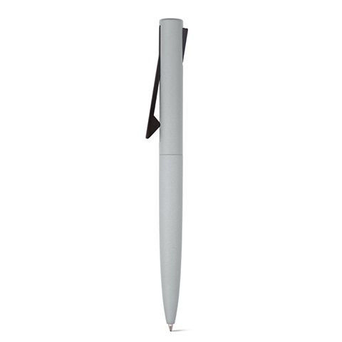 CONVEX. Kuličkové pero s klipem z hliníku a ABS, saténově stříbrná