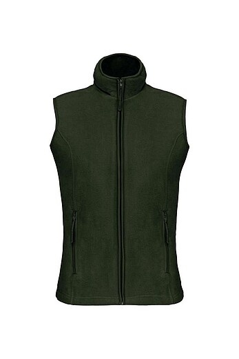 Dámská mikrofleecová vesta Kariban fleece vest women, tmavá vojenská zelená, vel. XS