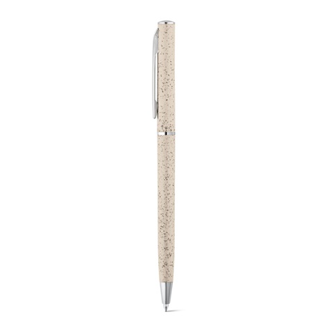 DEVIN. Kuličkové pero s vlákny z pšeničné slámy a ABS, světlá přírodní