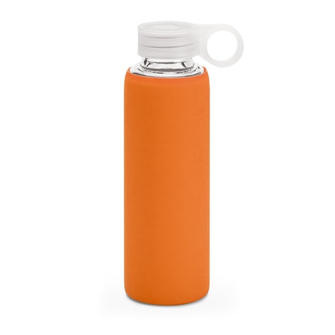 DHABI. Sportovní láhev z borosilikátového skla 380 ml, oranžová