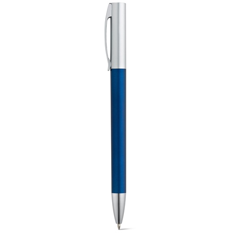 ELBE. Kuličkové pero s otočným mechanismem, kovový klip, modrá