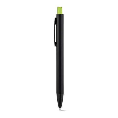 JOAN. Hliníkové kuličkové pero s matným povrchem, světle zelená