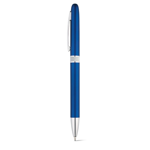 LENA. Kuličkové pero s otočným mechanismem a kovovým klipem, královská modrá