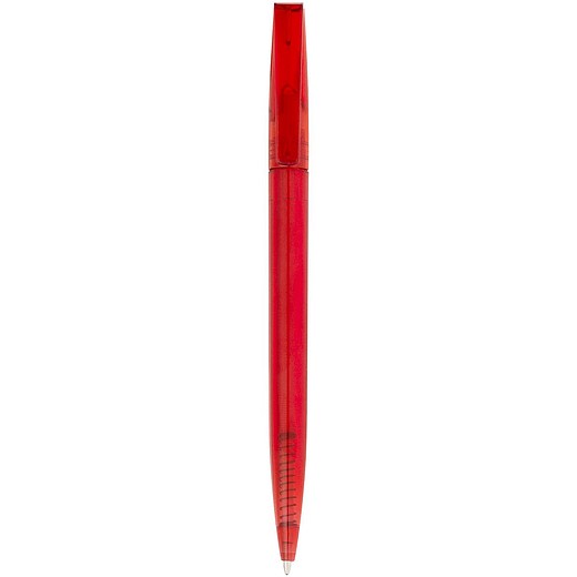 LONDON Plastové kuličkové pero s otočným mechanismem, modrá náplň, červené