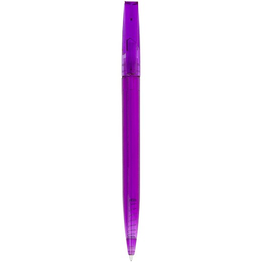 LONDON Plastové kuličkové pero s otočným mechanismem, modrá náplň, fialové