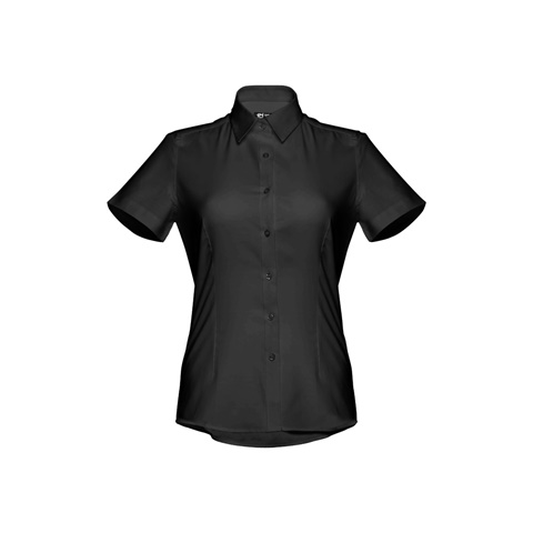 LONDON WOMEN. Dámská oxfordská košile s krátkým rukávem, černá, L