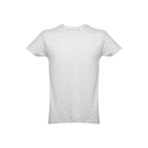 LUANDA. Pánské tričko tubulárního bavlněného formátu, bílý melír, L
