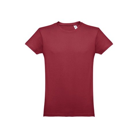 LUANDA. Pánské tričko tubulárního bavlněného formátu, bordó, L