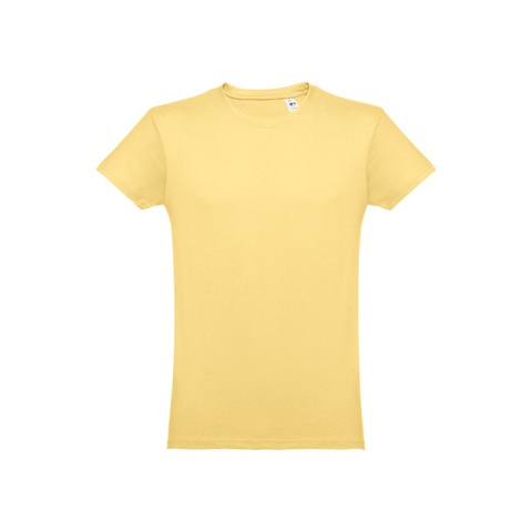 LUANDA. Pánské tričko tubulárního bavlněného formátu, digitální žlutá, L