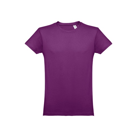 LUANDA. Pánské tričko tubulárního bavlněného formátu, fialová, L