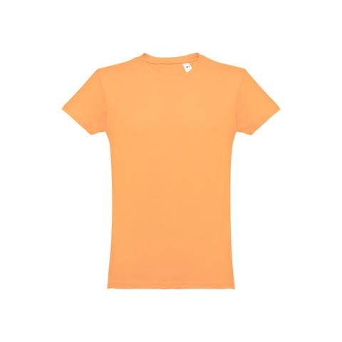 LUANDA. Pánské tričko tubulárního bavlněného formátu, korálově oranžová, L