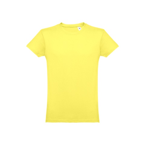 LUANDA. Pánské tričko tubulárního bavlněného formátu, limetkově žlutá, L