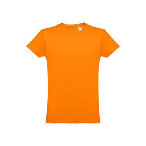 LUANDA. Pánské tričko tubulárního bavlněného formátu, oranžová, L