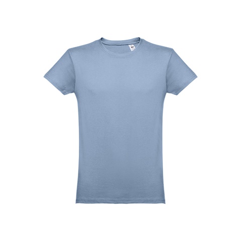 LUANDA. Pánské tričko tubulárního bavlněného formátu, pastelově modrá, L