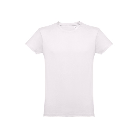 LUANDA. Pánské tričko tubulárního bavlněného formátu, pastelově růžová, L