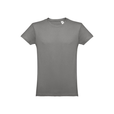 LUANDA. Pánské tričko tubulárního bavlněného formátu, šedá, L