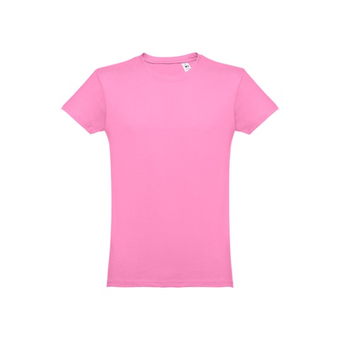 LUANDA. Pánské tričko tubulárního bavlněného formátu, světle růžová, L