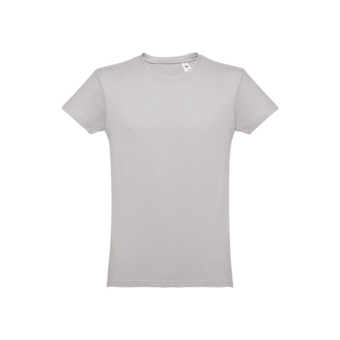 LUANDA. Pánské tričko tubulárního bavlněného formátu, světle šedá, L