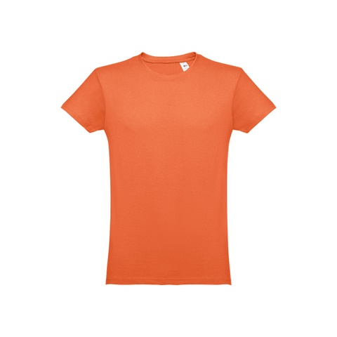 LUANDA. Pánské tričko tubulárního bavlněného formátu, terakota, L