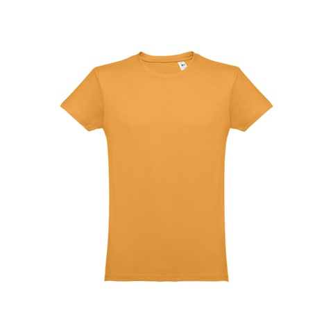 LUANDA. Pánské tričko tubulárního bavlněného formátu, tmavě žlutá, L