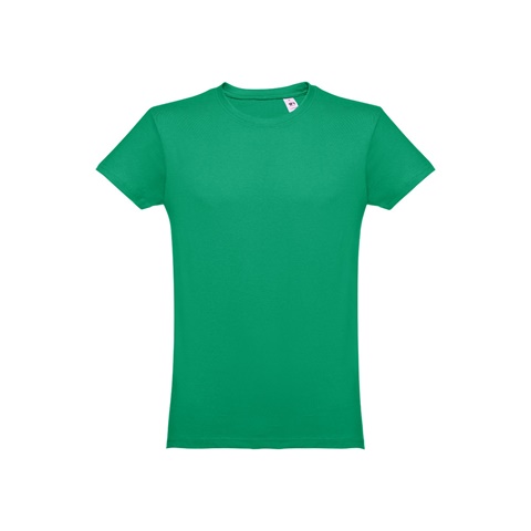 LUANDA. Pánské tričko tubulárního bavlněného formátu, zelená, L