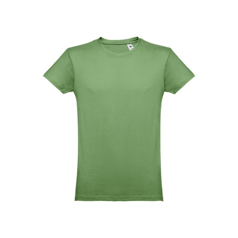 LUANDA. Pánské tričko tubulárního bavlněného formátu, zelený nefrit, L