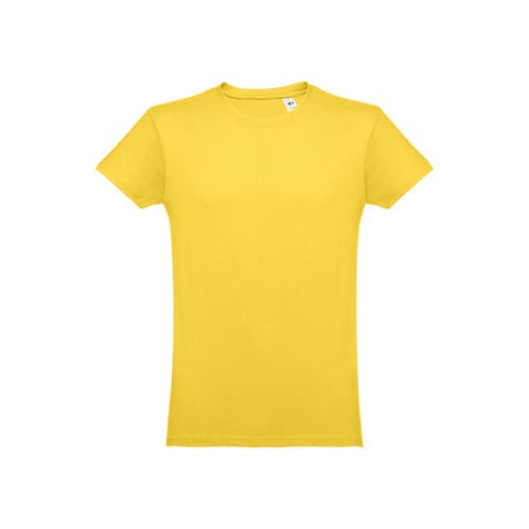LUANDA. Pánské tričko tubulárního bavlněného formátu, žlutá, L