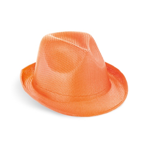 MANOLO. PP klobouk, oranžová