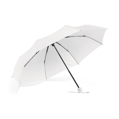 MARIA. Skládací deštník z polyesteru 190T, bílá